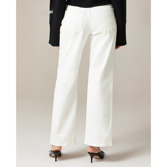 NWT J. Crew Petite Lower-rise Full-length Slim-wide Jean White Denim - Picture 6 of 6